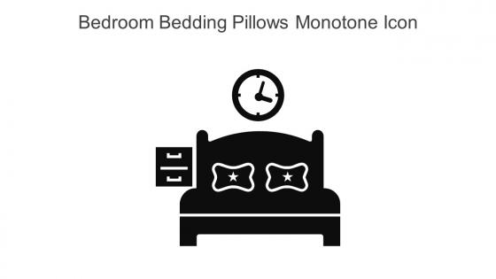 Bedroom Bedding Pillows Monotone Icon In Powerpoint Pptx Png And Editable Eps Format