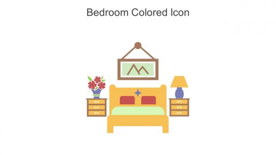 Bedroom Colored Icon In Powerpoint Pptx Png And Editable Eps Format