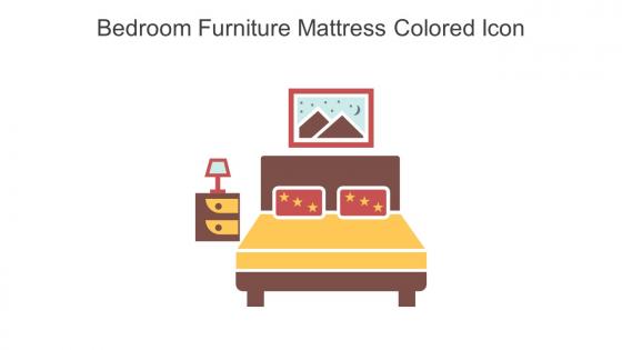 Bedroom Furniture Mattress Colored Icon In Powerpoint Pptx Png And Editable Eps Format