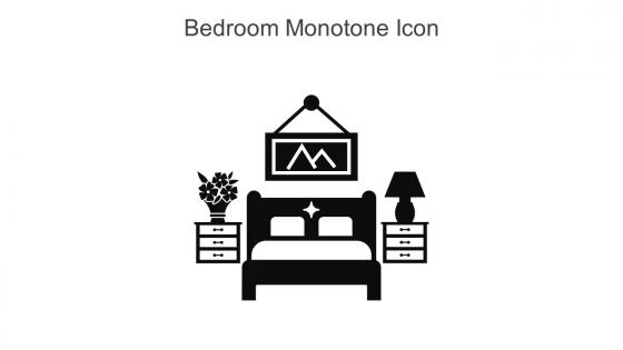 Bedroom Monotone Icon In Powerpoint Pptx Png And Editable Eps Format