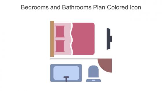 Bedrooms And Bathrooms Plan Colored Icon In Powerpoint Pptx Png And Editable Eps Format
