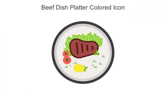 Beef Dish Platter Colored Icon In Powerpoint Pptx Png And Editable Eps Format