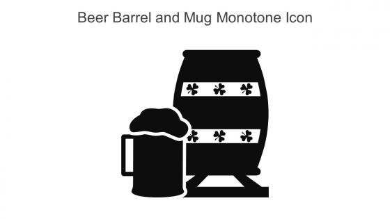Beer Barrel And Mug Monotone Icon In Powerpoint Pptx Png And Editable Eps Format