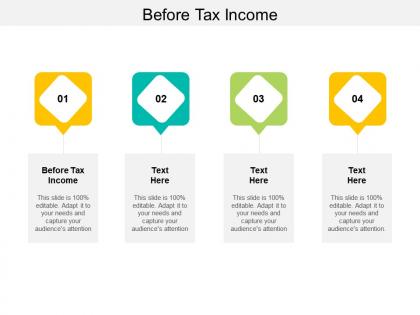 Before tax income ppt powerpoint presentation portfolio demonstration cpb