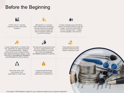 Before the beginning or no income ppt powerpoint presentation summary diagrams