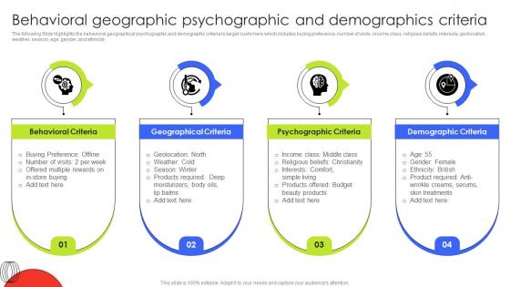 Behavioral Geographic Psychographic And Customer Demographic Segmentation MKT SS V