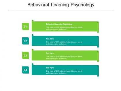 Behavioral learning psychology ppt powerpoint presentation file infographics cpb