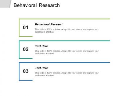 Behavioral research ppt powerpoint presentation pictures clipart images cpb
