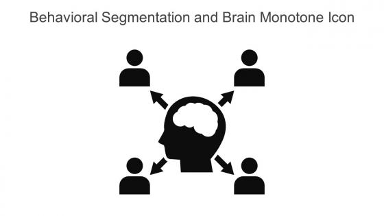 Behavioral Segmentation And Brain Monotone Icon In Powerpoint Pptx Png And Editable Eps Format