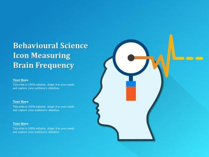 Behavioural science icon measuring brain frequency