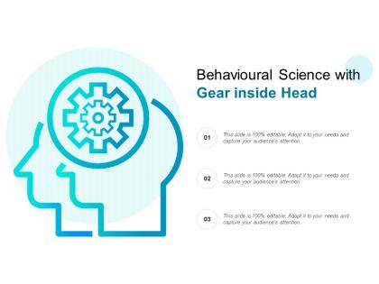 Behavioural science with gear inside head