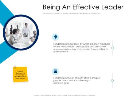 Being an effective leader influences leaders vs managers ppt powerpoint presentation professional show