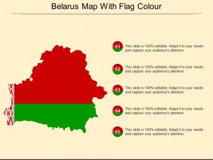 Belarus map with flag colour