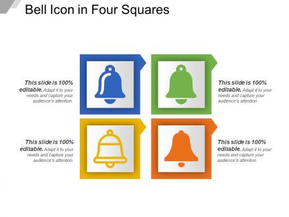 Bell icon in four squares