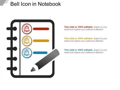 Bell icon in notebook