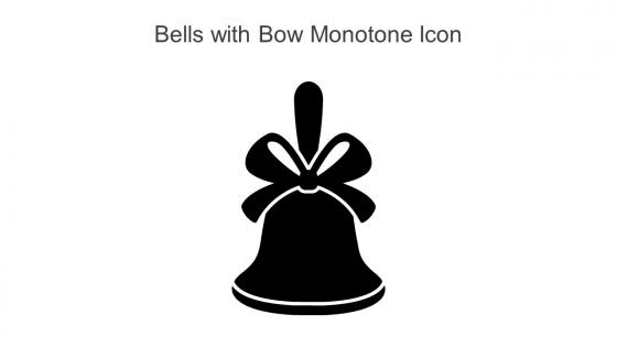 Bells With Bow Monotone Icon In Powerpoint Pptx Png And Editable Eps Format