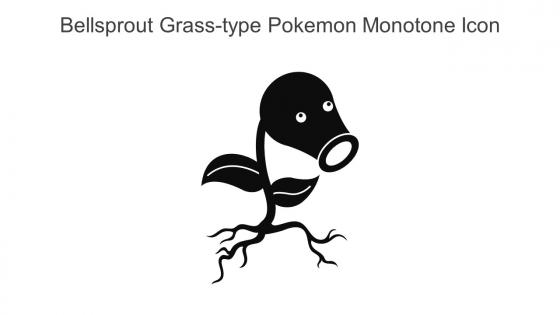 Bellsprout Grass Type Pokemon Monotone Icon In Powerpoint Pptx Png And Editable Eps Format