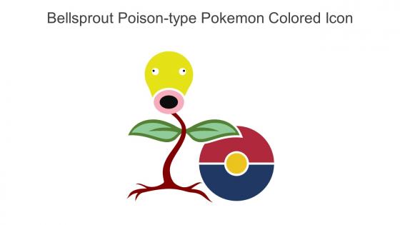 Bellsprout Poison Type Pokemon Colored Icon In Powerpoint Pptx Png And Editable Eps Format