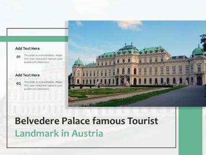 Belvedere palace famous tourist landmark in austria