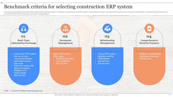 Benchmark Criteria For Selecting Construction ERP System