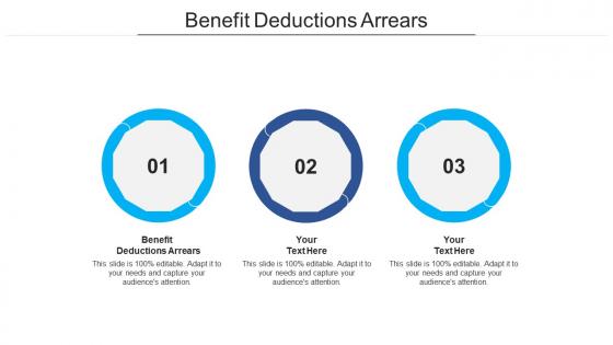Benefit deductions arrears ppt powerpoint presentation show topics cpb