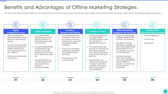 Benefits and advantages of offline marketing strategies ppt inspiration example topics