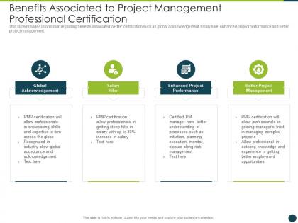 Benefits associated certification project management professional certification program it