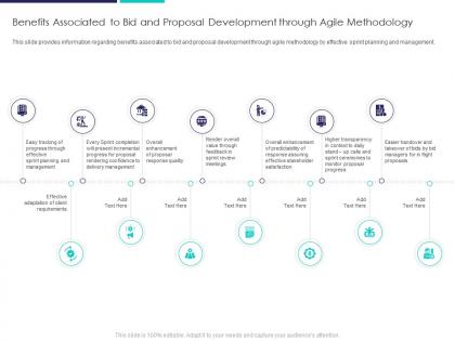 Benefits associated to bid and proposal deployment of agile in bid and proposals it