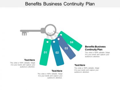 Benefits business continuity plan ppt powerpoint presentation slides design ideas cpb