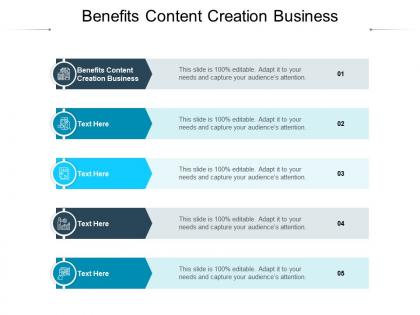 Benefits content creation business ppt powerpoint pictures master slide cpb