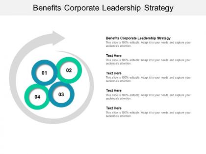 Benefits corporate leadership strategy ppt powerpoint presentation layouts deck cpb