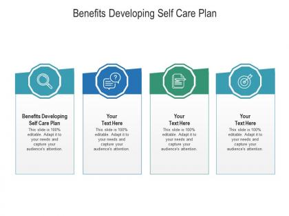 Benefits developing self care plan ppt powerpoint presentation inspiration aids cpb
