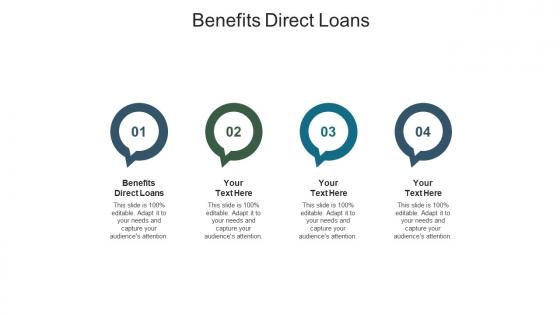 Benefits direct loans ppt powerpoint presentation portfolio diagrams cpb