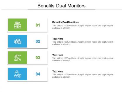 Benefits dual monitors ppt powerpoint presentation infographics gallery cpb