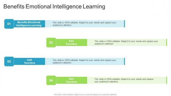 Benefits Emotional Intelligence Learning In Powerpoint And Google Slides Cpb
