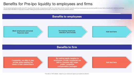 Benefits For Pre Ipo Liquidity To Employees And Firms