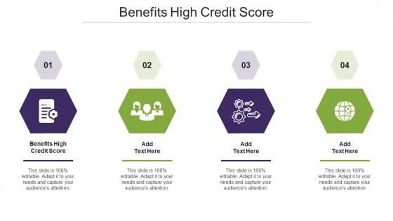 Benefits High Credit Score Ppt Powerpoint Presentation Professional Icon Cpb