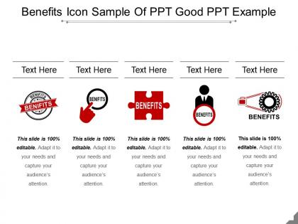 Benefits icon sample of ppt good ppt example