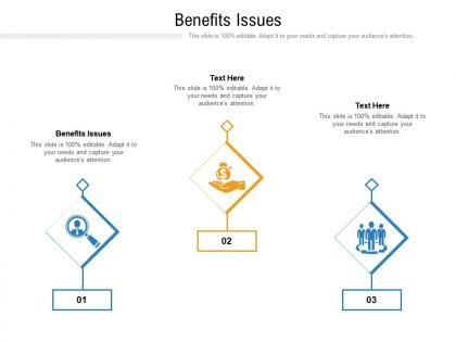 Benefits issues ppt powerpoint presentation file design ideas cpb