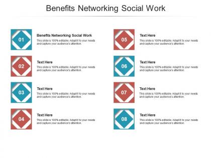Benefits networking social work ppt powerpoint presentation infographics example cpb