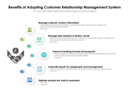 Benefits of adopting customer relationship management system