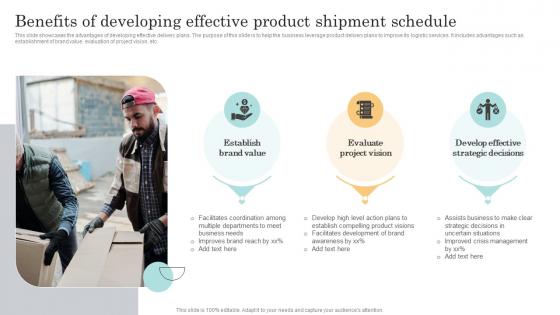 Benefits Of Developing Effective Product Shipment Schedule