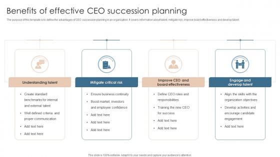 Benefits Of Effective CEO Succession Planning