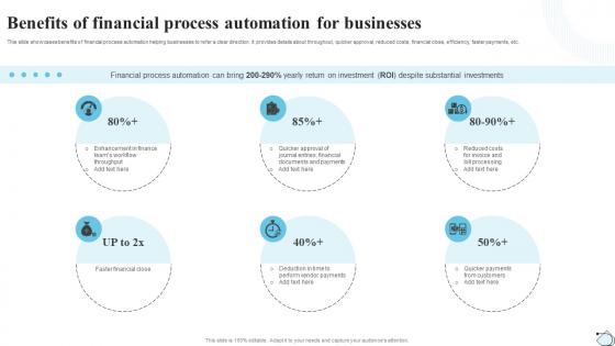 Benefits Of Financial Process Automation For Businesses Strategic Financial Planning Strategy SS V