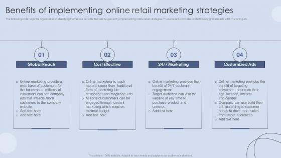 Benefits Of Implementing Online Retail Marketing Digital Marketing Strategies For Customer Acquisition