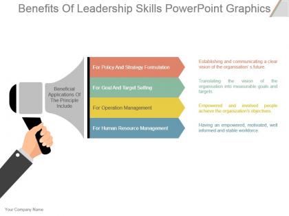 Benefits of leadership skills powerpoint graphics