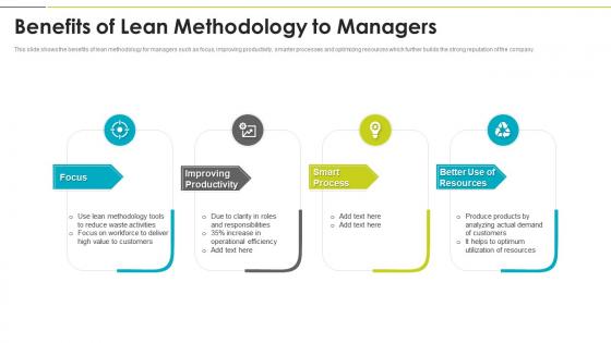 Benefits of lean methodology to managers