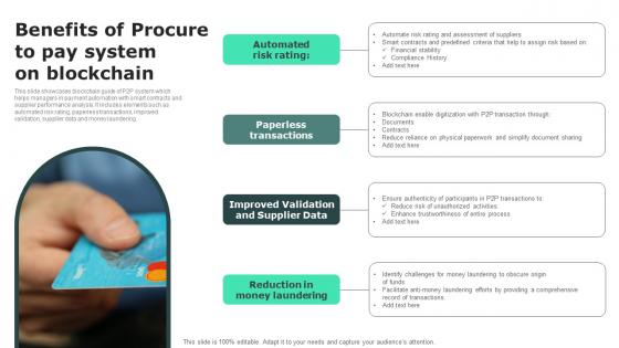 Benefits Of Procure To Pay System On Blockchain