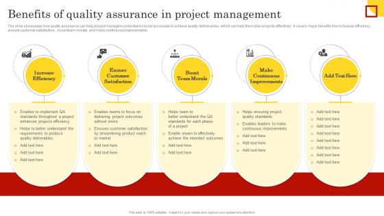 Benefits Of Quality Assurance In Project Management