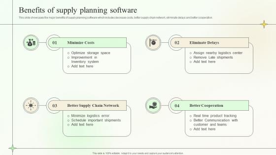 Benefits Of Supply Planning Software Supply Chain Planning And Management